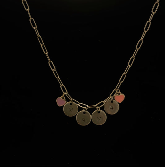 Mama necklace with hearts