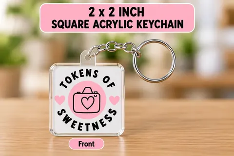 Square Acrylic Keychain
