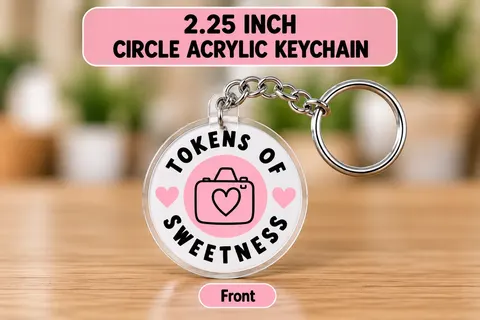 Circle Acrylic Keychain