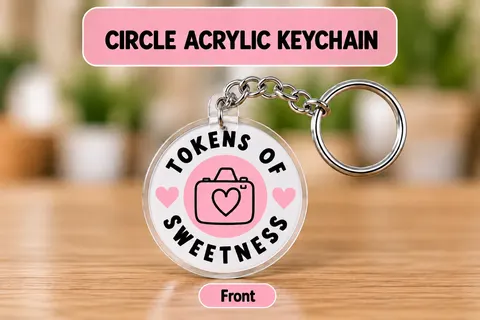 Circle Acrylic Keychain