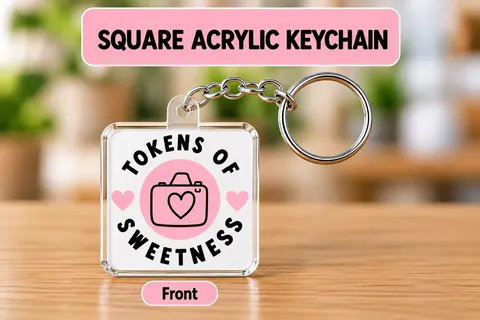 Square Acrylic Keychain